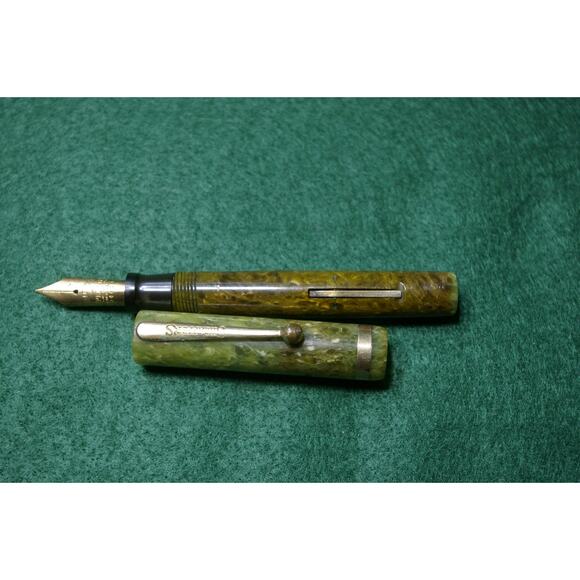 Sheafer senior flat top fountain pen in  Jade - Picture 4 of 10